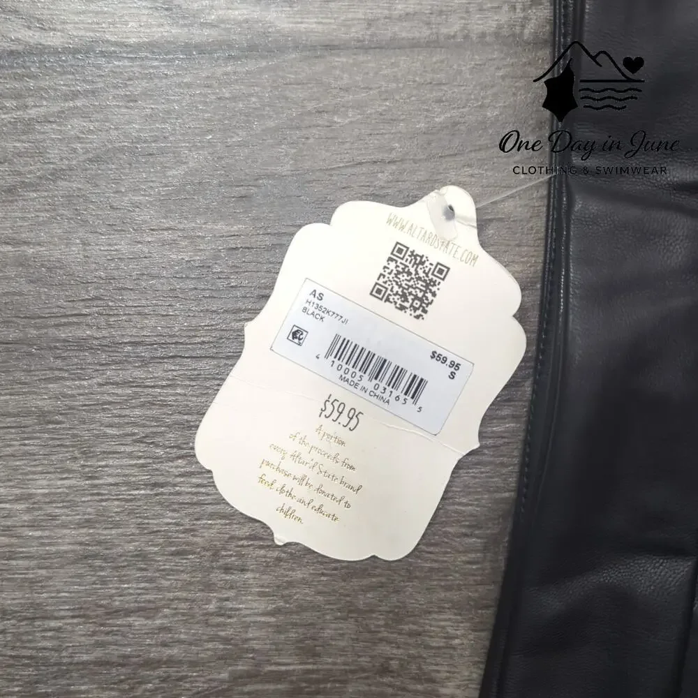 Altar'd State Black Faux Leather Shorts - Picture 2 of 7